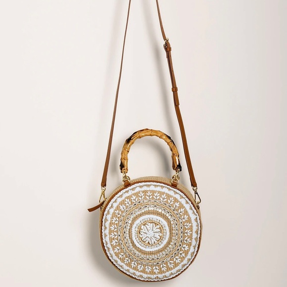 Chico's Handbags - NWOT Chico’s Faux-Shell Crossbody Circle Bag